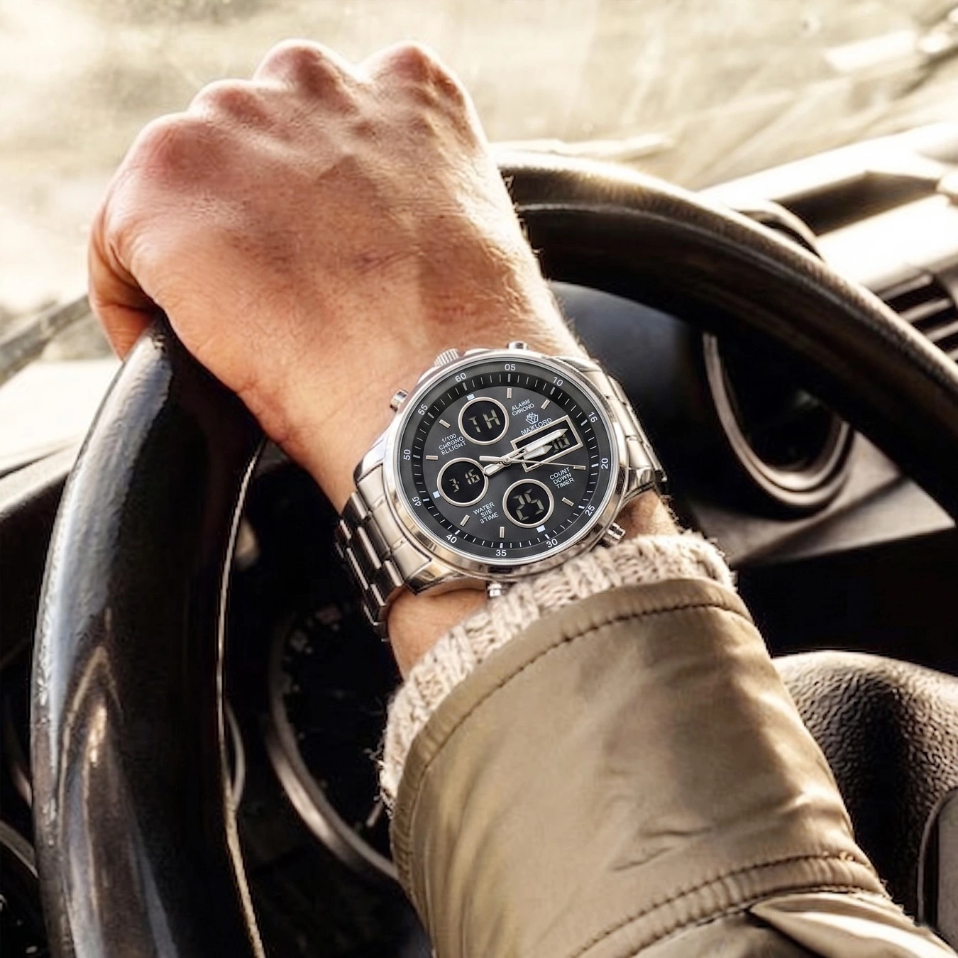 Maxlord Premium Multi-Function Analog-Digital Watch