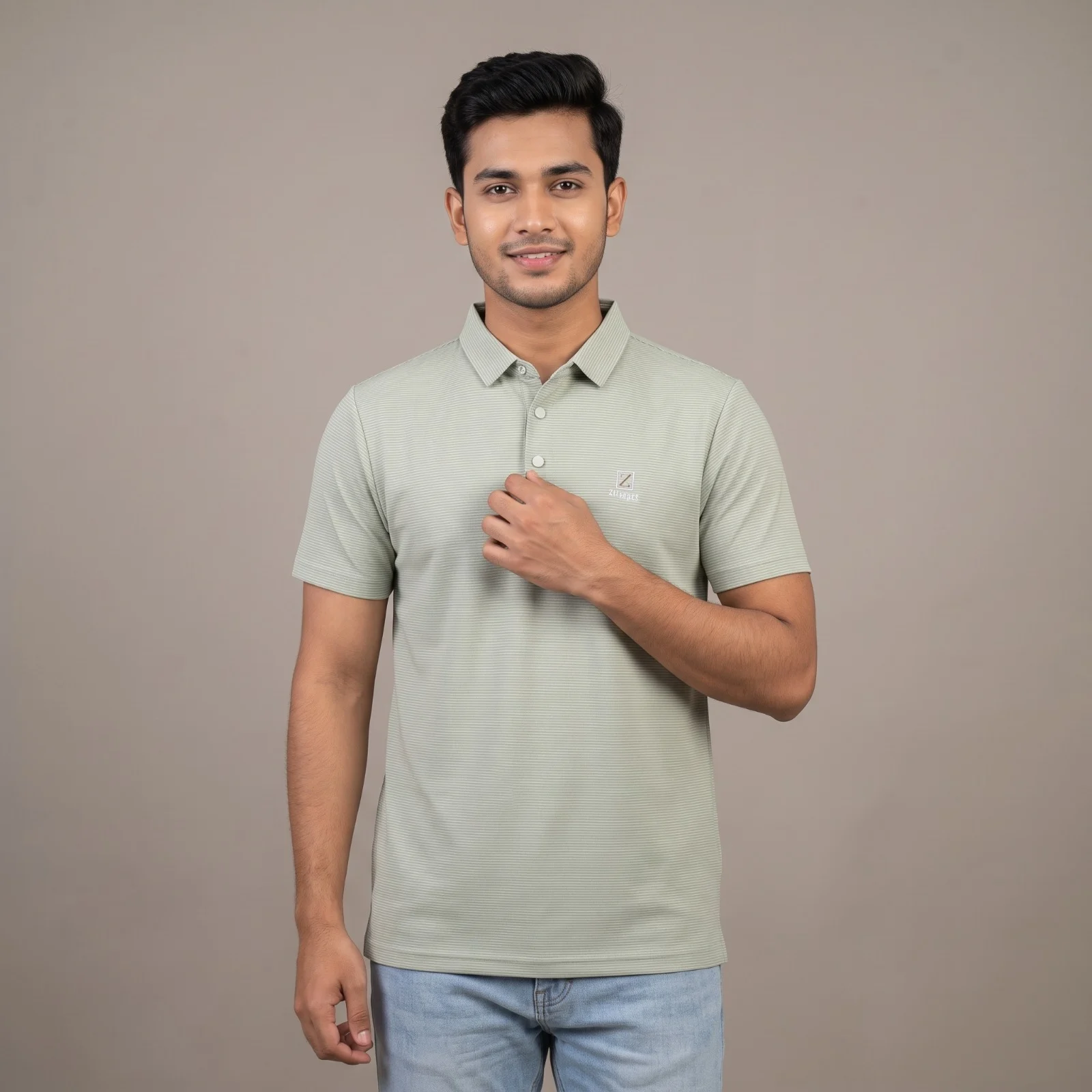 Men’s Premium Micro-Striped Soft China Polo Shirt