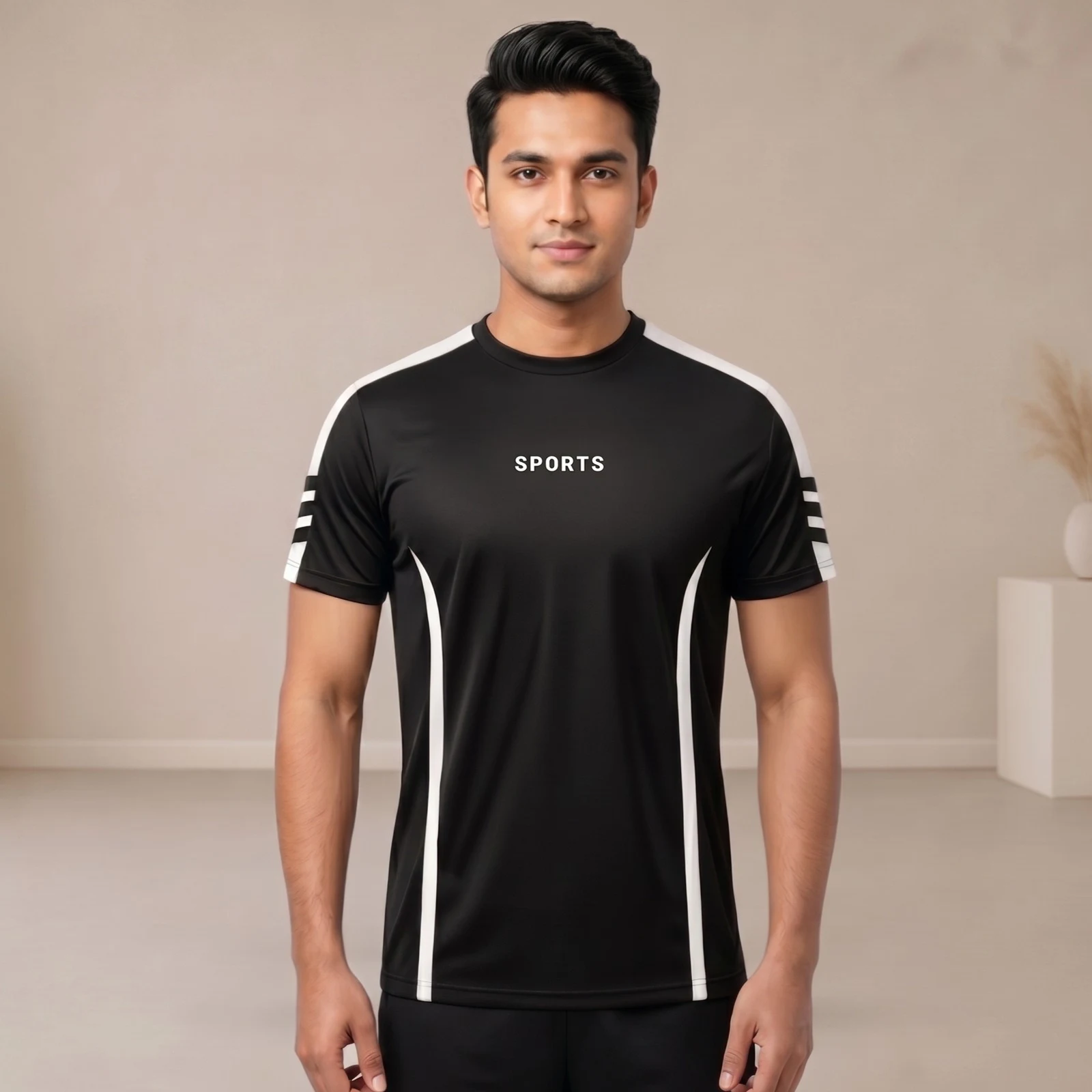 Stylish Half Sleeve Sports T-shirt