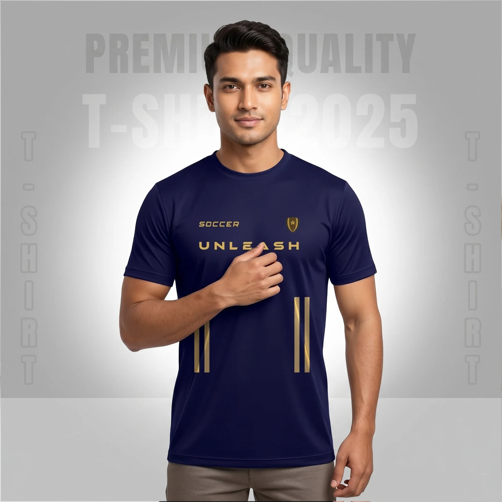 Stylish Half Sleeve Sports T-shirt
