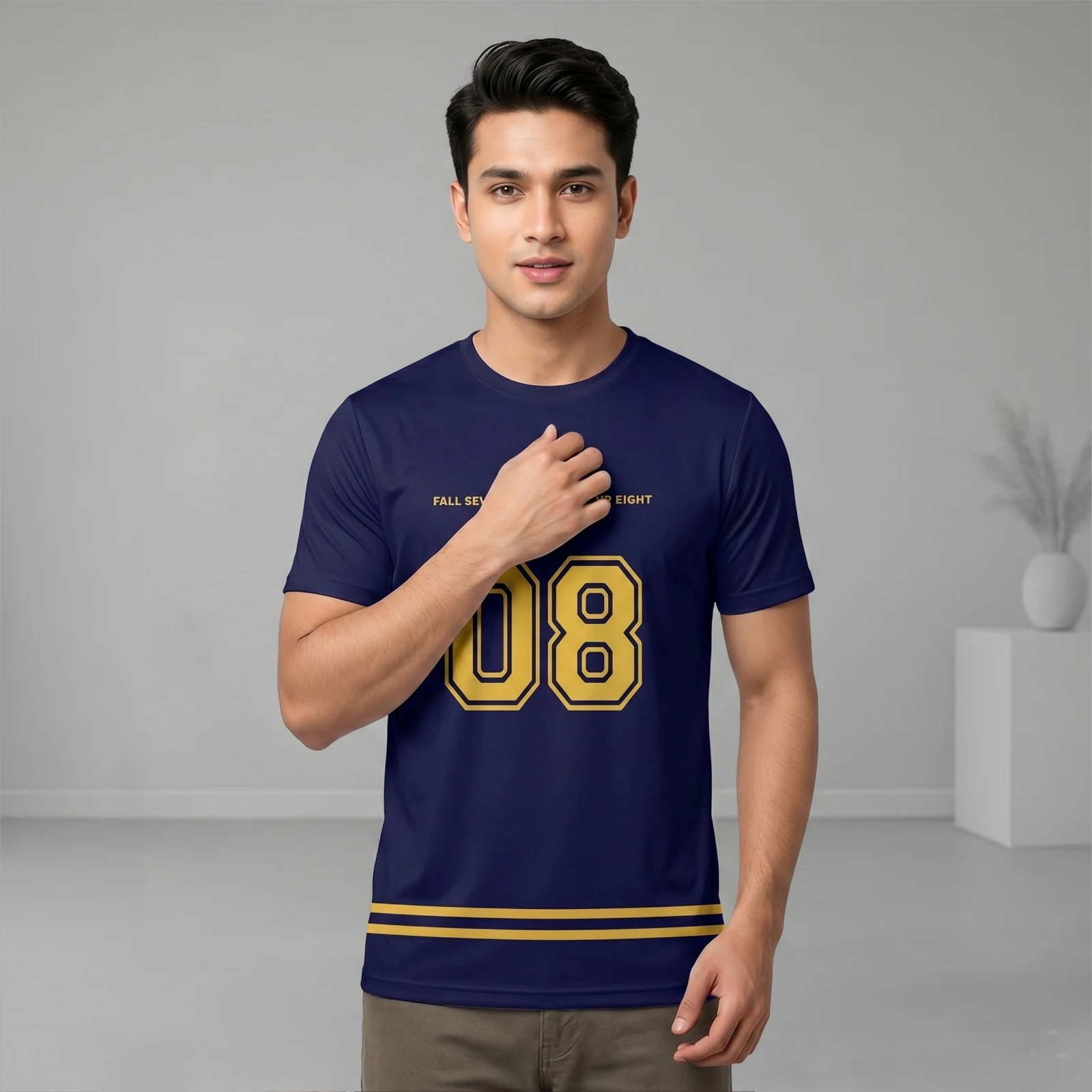 Stylish Half Sleeve Sports T-shirt