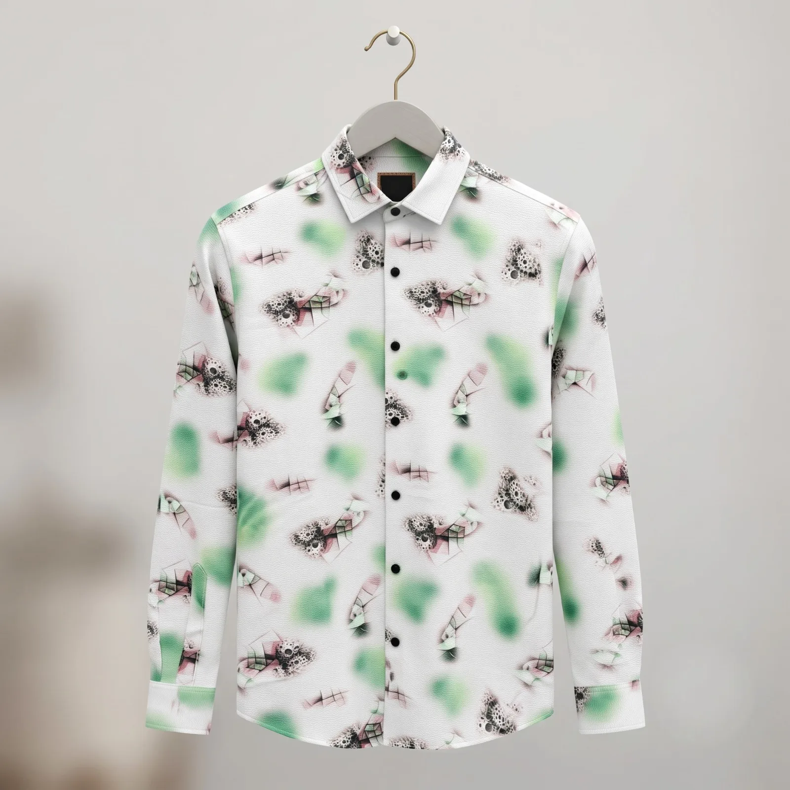 Artistic Abstract Print Casual Shirt