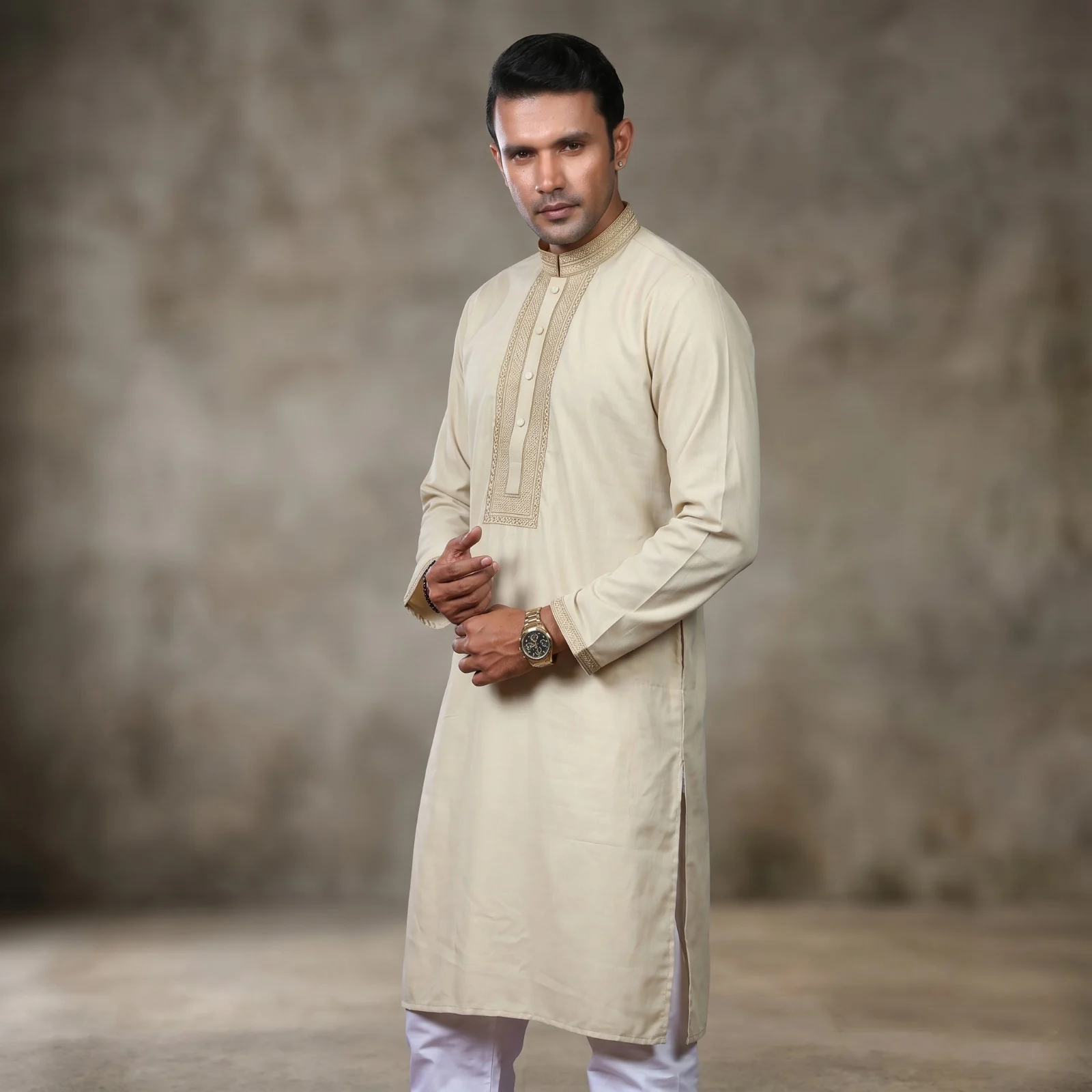 Luxury Original Pakistani Jacquard Cotton Punjabi – Premium Complex Embroidery Design
