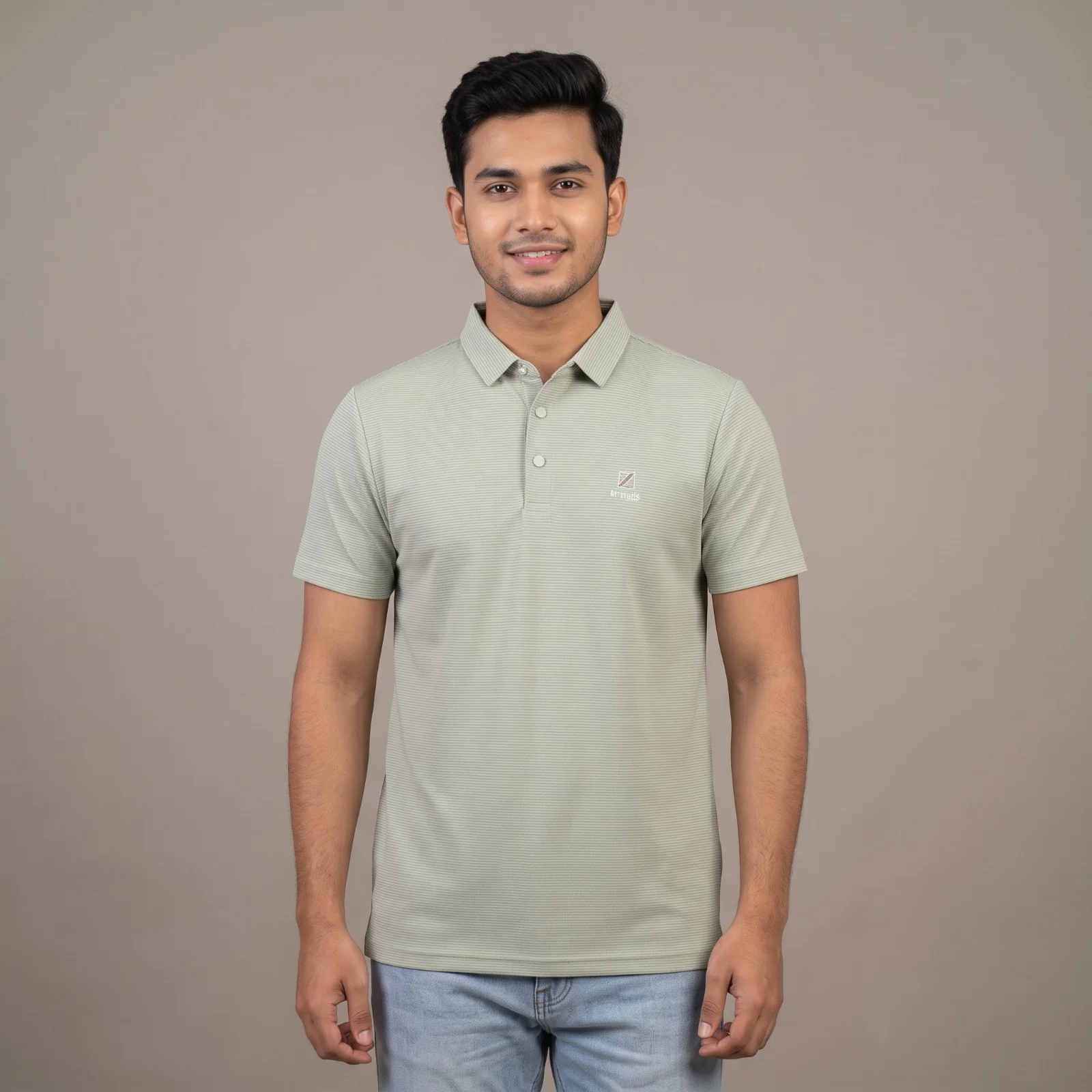 Men’s Premium Micro-Striped Soft China Polo Shirt
