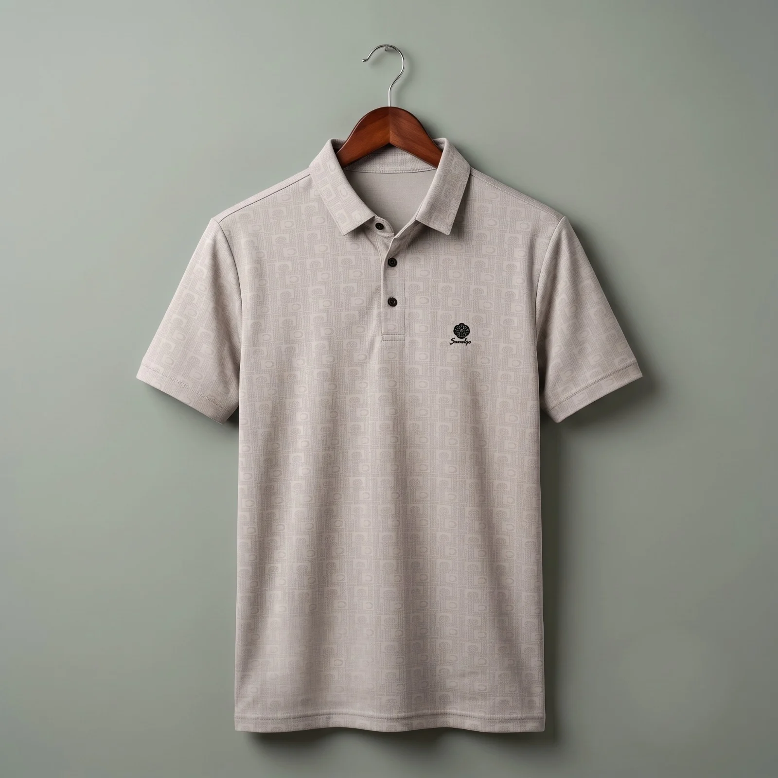 Premium Geometric Pattern Jacquard Polo Shirt
