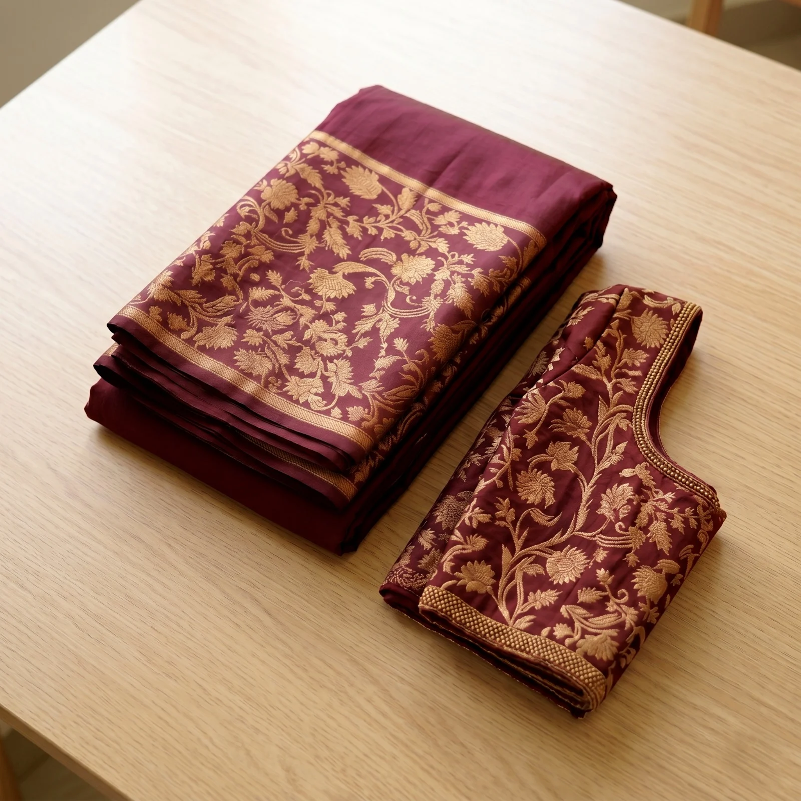 Rupkotha Katan Saree with Matching Blouse Piece