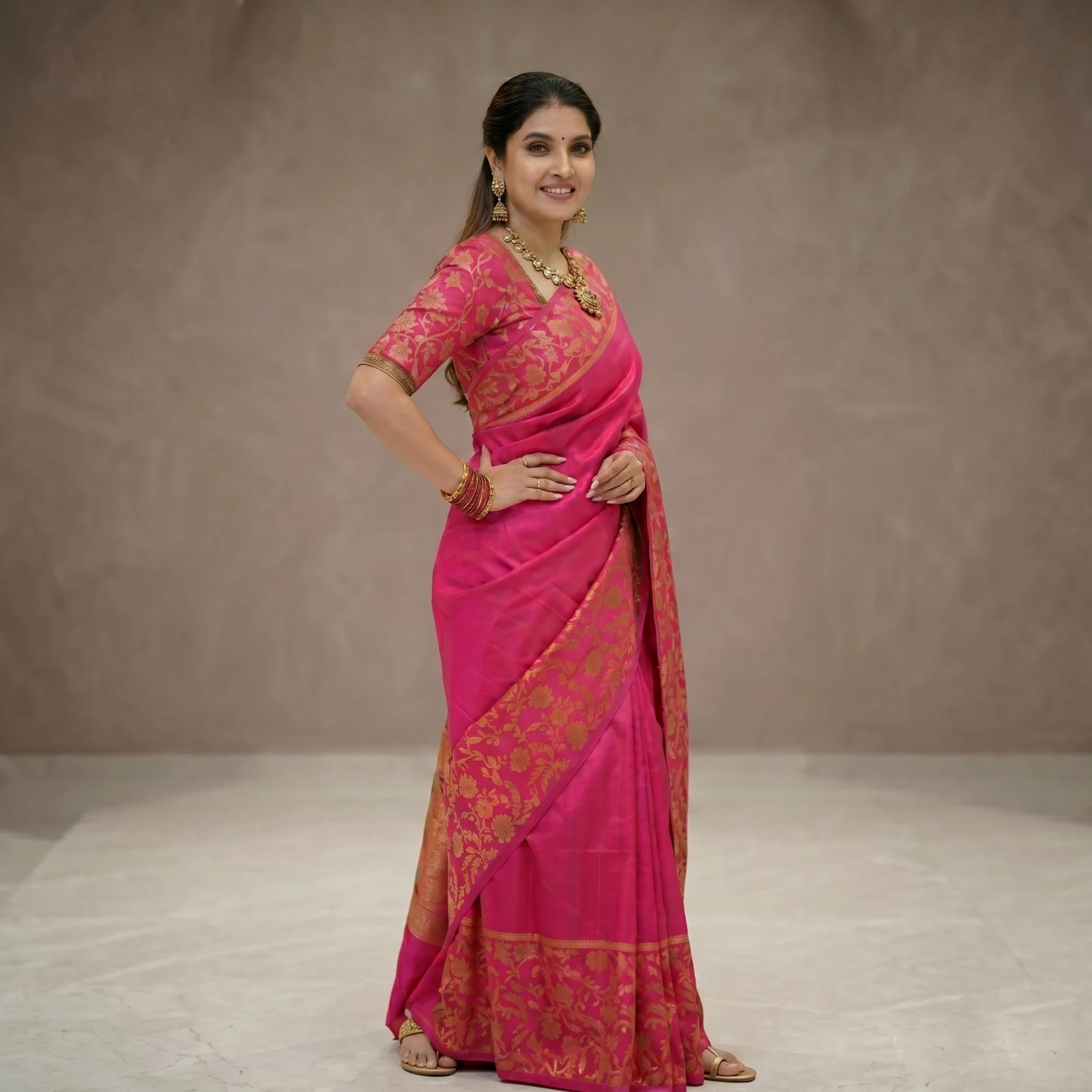 Rupkotha Katan Saree with Matching Blouse Piece