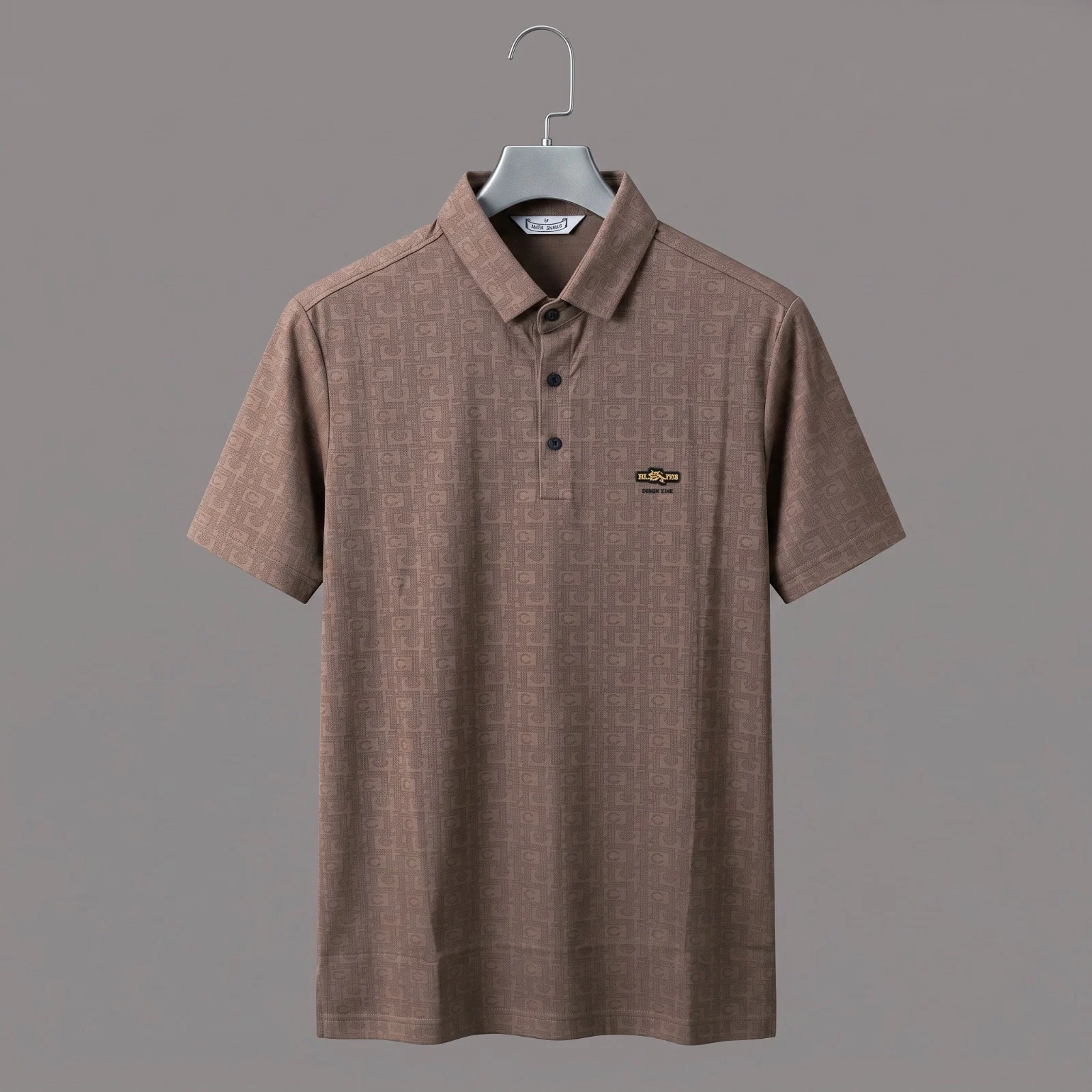 Premium Geometric Pattern Jacquard Polo Shirt