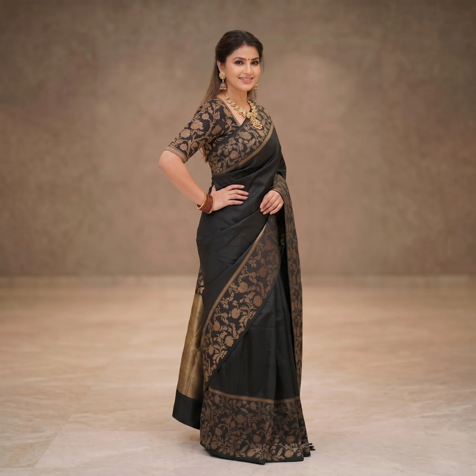 Rupkotha Katan Saree with Matching Blouse Piece