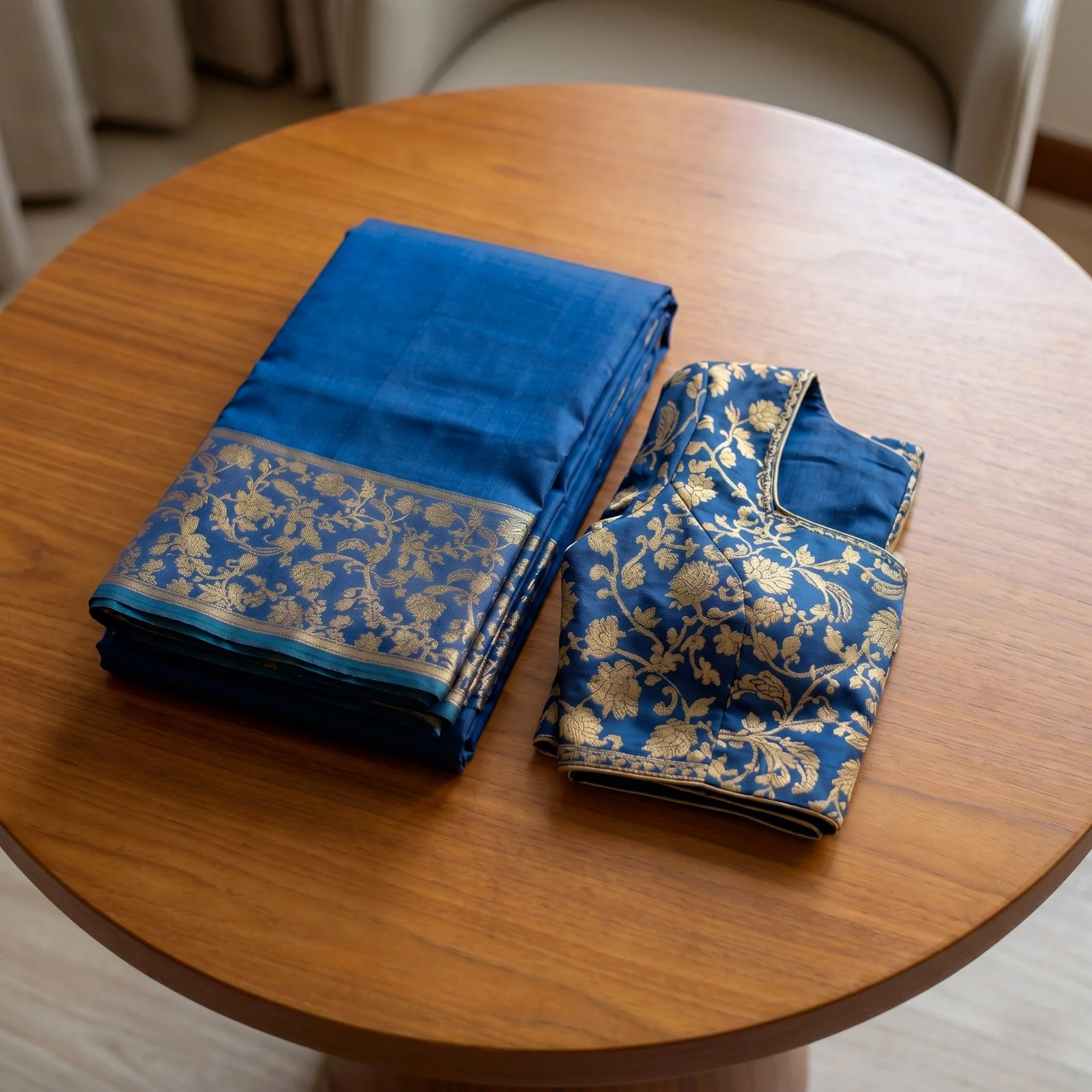 Rupkotha Katan Saree with Matching Blouse Piece