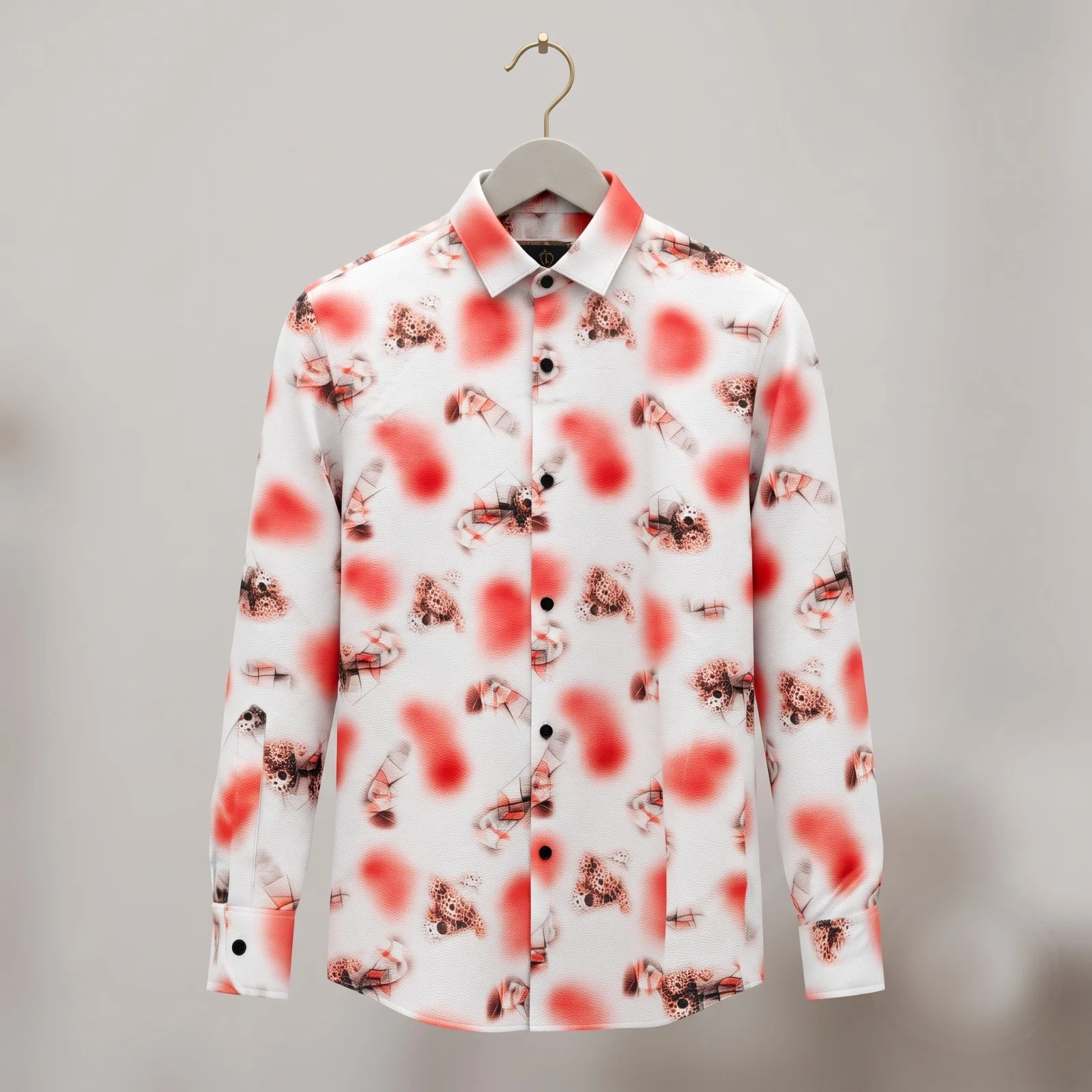 Artistic Abstract Print Casual Shirt