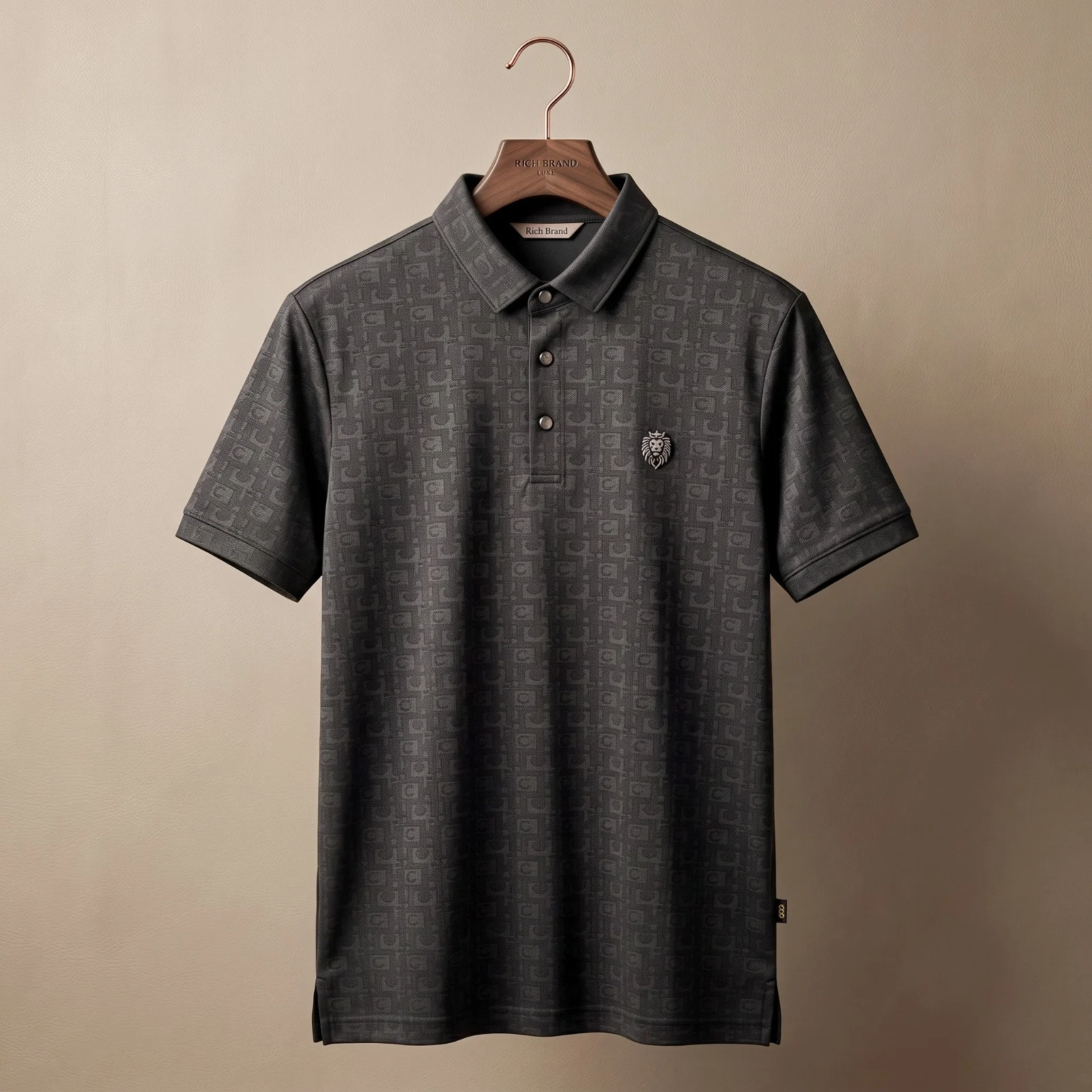 Premium Geometric Pattern Jacquard Polo Shirt