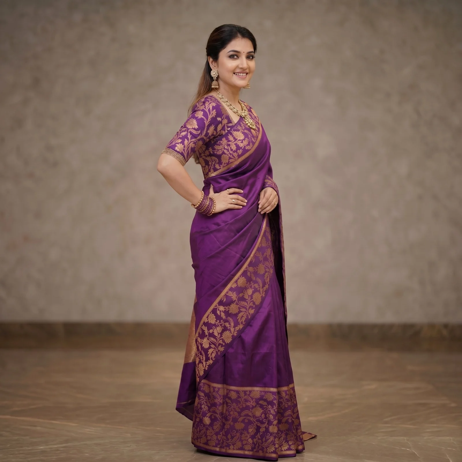 Rupkotha Katan Saree with Matching Blouse Piece