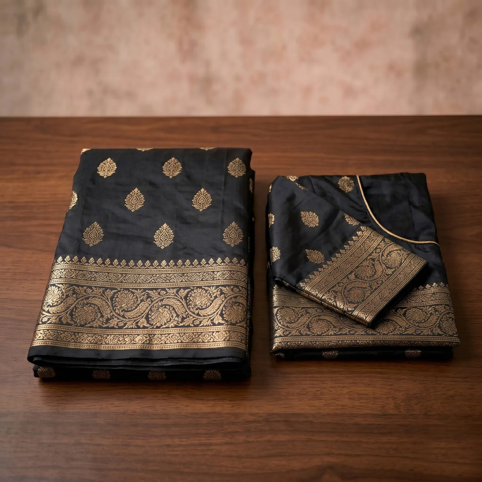 Japanese Silk Skin Print Saree with Blouse Piece