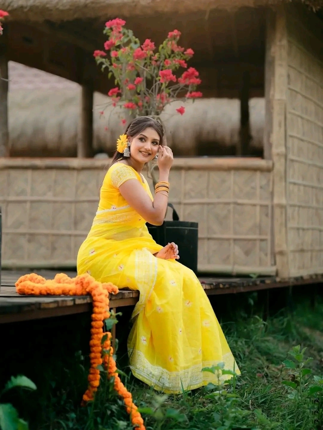 Half Silk Lace Work Saree