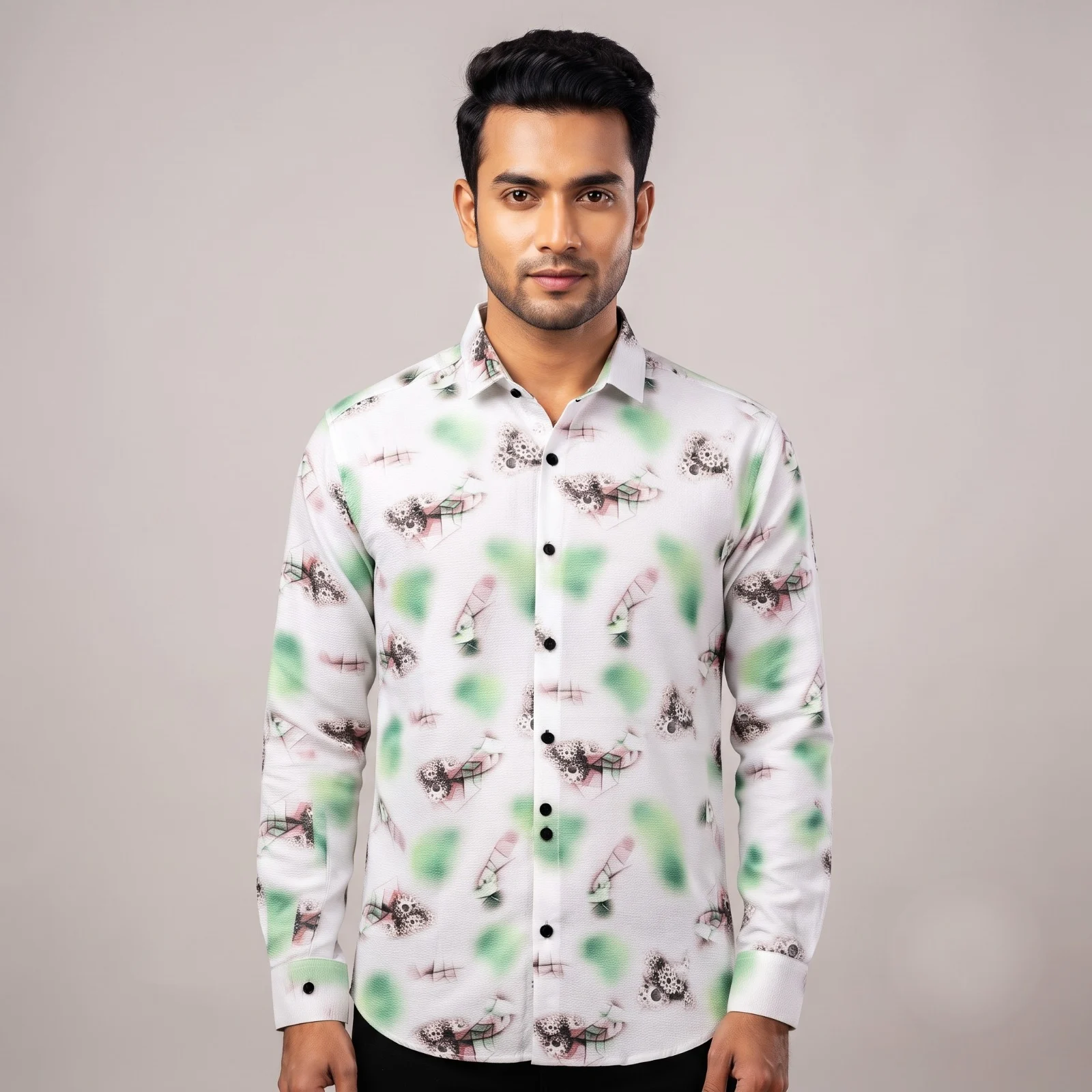 Artistic Abstract Print Casual Shirt