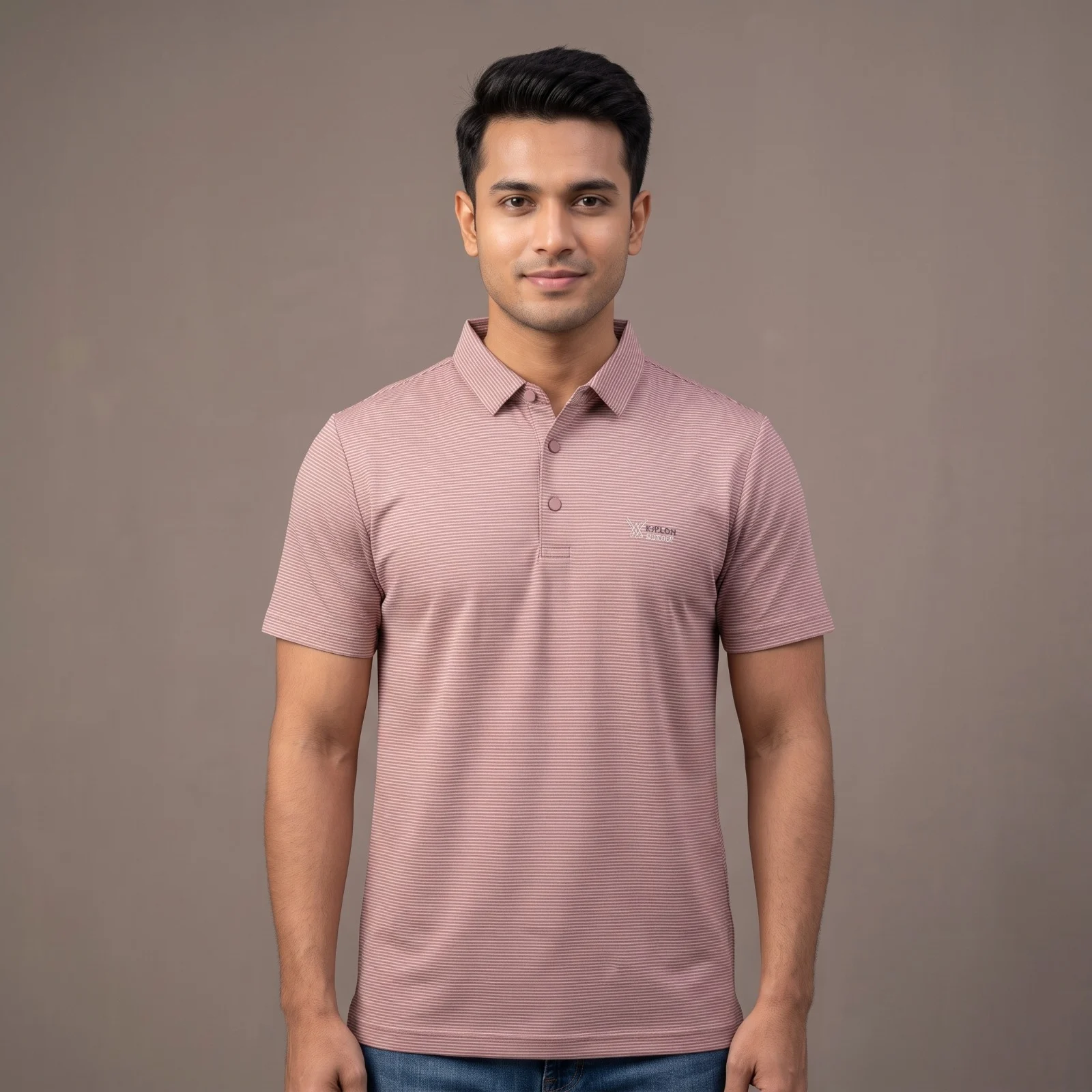 Men’s Premium Micro-Striped Soft China Polo Shirt