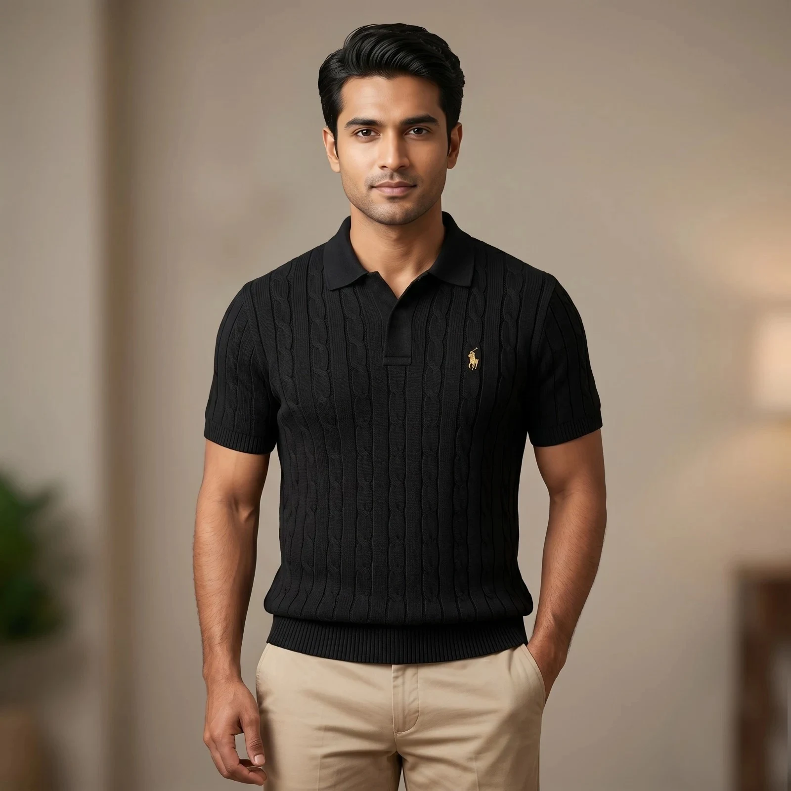 Polo Ralph Lauren Cable-Knit Polo Shirt