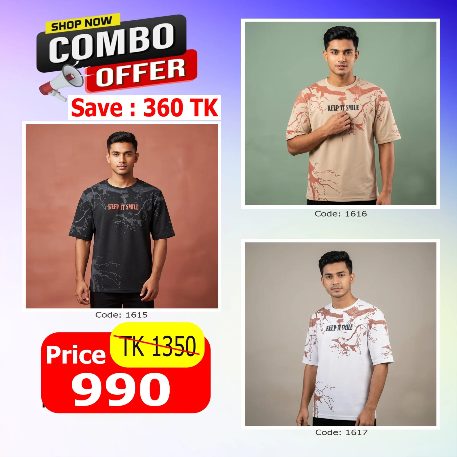 Trendy "KEEP IT SMILE" Combo Offer!