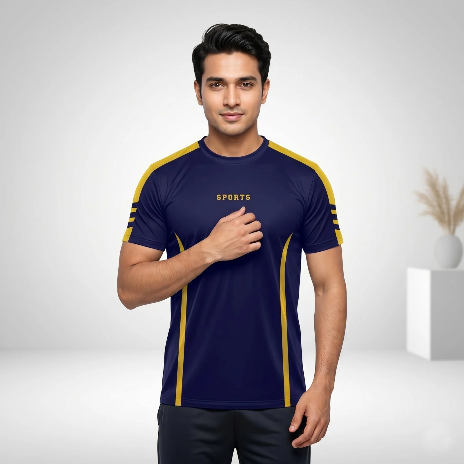 Stylish Half Sleeve Sports T-shirt